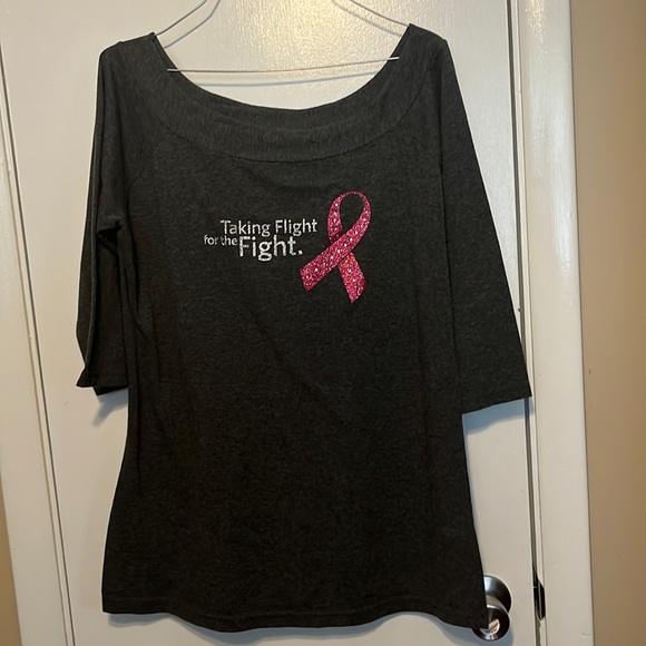 Tops - Greg half sleeve breast cancer top.